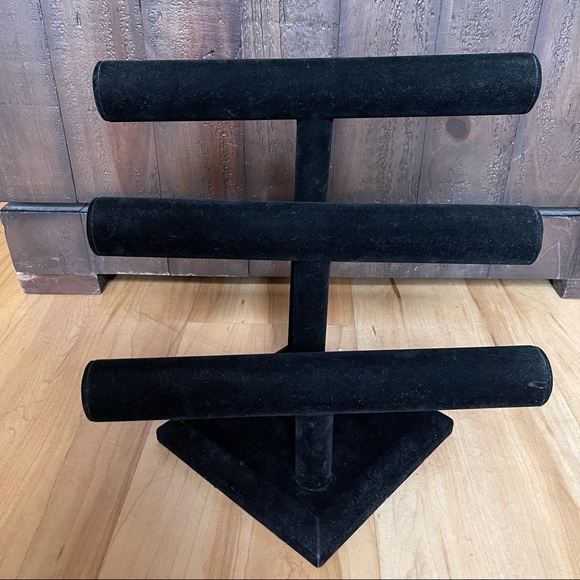 Other - Bracelet Velvet Black Display Stand 3 Tier Jewelry Holder Watches